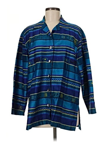 Chico's Design Long Sleeve Silk Top (view 1)