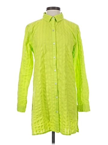 Sigrid Olsen 3/4 Sleeve Button-Down Shirt (view 1)