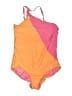 Lands' End Color Block Orange One Piece Swimsuit Size 16 - photo 1