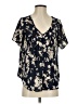 Sienna Sky 100% Polyester Black Short Sleeve Blouse Size S - photo 1