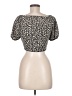 Audrey 3+1 100% Polyester Black Short Sleeve Blouse Size M - photo 2