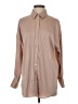 Zara 100% Polyester Stripes Tan Long Sleeve Blouse Size S - photo 1