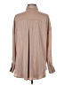 Zara 100% Polyester Stripes Tan Long Sleeve Blouse Size S - photo 2