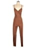 Haute Monde Solid Brown Jumpsuit Size S - photo 1