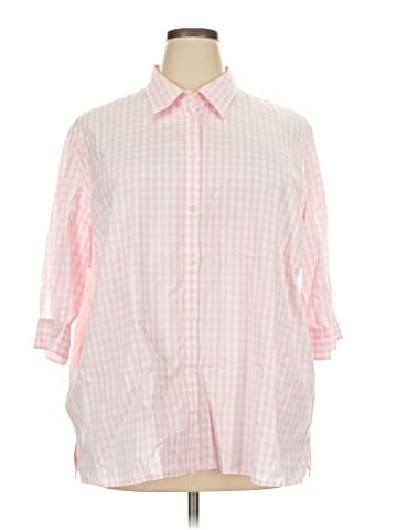 Lauren by Ralph Lauren 3/4 Sleeve Button-Down Shirt (view 1)