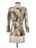 St. John Sport Brown 3/4 Sleeve Top Size S - photo 2