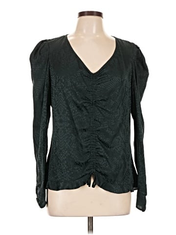 Parker Long Sleeve Silk Top (view 1)
