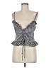 Blue Tassel Black Sleeveless Blouse Size M - photo 1