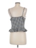 Blue Tassel Black Sleeveless Blouse Size M - photo 2