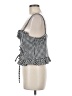 Blue Tassel Black Sleeveless Blouse Size M - photo 5