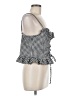 Blue Tassel Black Sleeveless Blouse Size M - photo 4