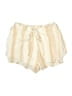 The Impeccable Pig 100% Rayon Stripes Ivory Shorts Size S - photo 1