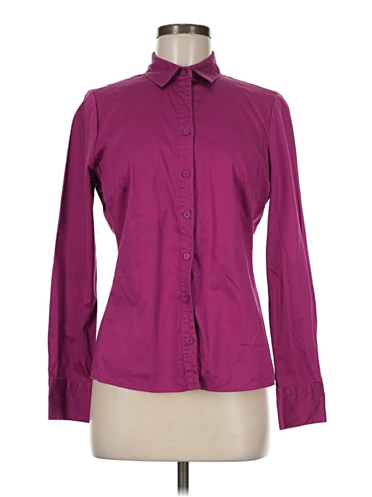 Pre-owned The Limited Long Sleeve Blouse In Purple