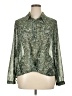 CAbi 100% Polyester Metallic Green Long Sleeve Blouse Size XL - photo 1