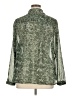CAbi 100% Polyester Metallic Green Long Sleeve Blouse Size XL - photo 2