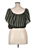 Torrid 100% Rayon Stripes Green Short Sleeve Top Size 1X Plus (1) - photo 2