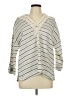Twelfth Street by Cynthia Vincent 100% Linen Gray 3/4 Sleeve Top Size L - photo 1