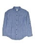 Janie and Jack Solid Blue Long Sleeve Button-Down Shirt Size 7 - photo 1