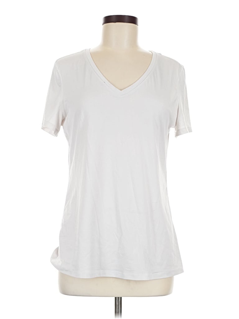 Pre-owned Athletic Works Short Sleeve T-shirt In Ivory