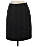 Per Se Chevron-herringbone Black Wool Skirt Size 2 - photo 1