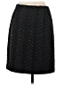 Per Se Chevron-herringbone Black Wool Skirt Size 2 - photo 2