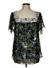 Worthington 100% Polyester Green Short Sleeve Blouse Size L - photo 1