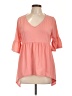 Neiman Marcus Pink Short Sleeve Blouse Size L - photo 1