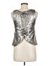 BKE Boutique 100% Polyester Silver Sleeveless Blouse Size M - photo 2