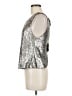 BKE Boutique 100% Polyester Silver Sleeveless Blouse Size M - photo 5
