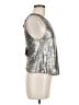 BKE Boutique 100% Polyester Silver Sleeveless Blouse Size M - photo 4