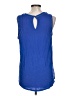 Ann Taylor LOFT 100% Rayon Blue Sleeveless Blouse Size L - photo 2