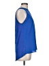 Ann Taylor LOFT 100% Rayon Blue Sleeveless Blouse Size L - photo 4