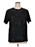 Rendezvous 100% Polyester Black Short Sleeve Blouse Size XL - photo 1