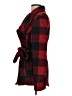 CoffeeShop 100% Polyester Plaid Red Coat Size S - photo 5