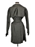 Charles Nolan 100% Polyester Gray Trenchcoat Size 4 - photo 2