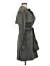Charles Nolan 100% Polyester Gray Trenchcoat Size 4 - photo 4