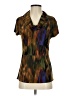 Antonio Melani 100% Polyester Brown Short Sleeve Blouse Size S - photo 1