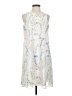 Calvin Klein 100% Polyester Paisley White Casual Dress Size 4 - photo 1