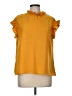 Unbranded 100% Polyester Yellow Short Sleeve Blouse Size M - photo 1