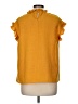 Unbranded 100% Polyester Yellow Short Sleeve Blouse Size M - photo 2