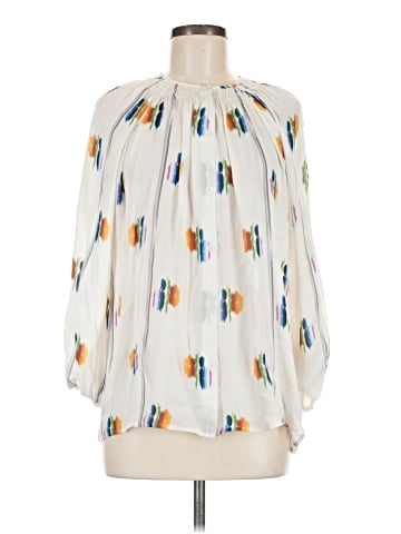 Tucker 3/4 Sleeve Silk Top (view 1)