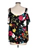 August Silk 100% Polyester Black Sleeveless Blouse Size L - photo 2
