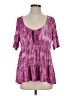 Torrid Purple Short Sleeve Blouse Size Med Plus (00) - photo 1