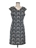 Wisp Chevron-herringbone Gray Casual Dress Size 8 - photo 1