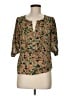 Angie 100% Polyester Green 3/4 Sleeve Blouse Size M - photo 1