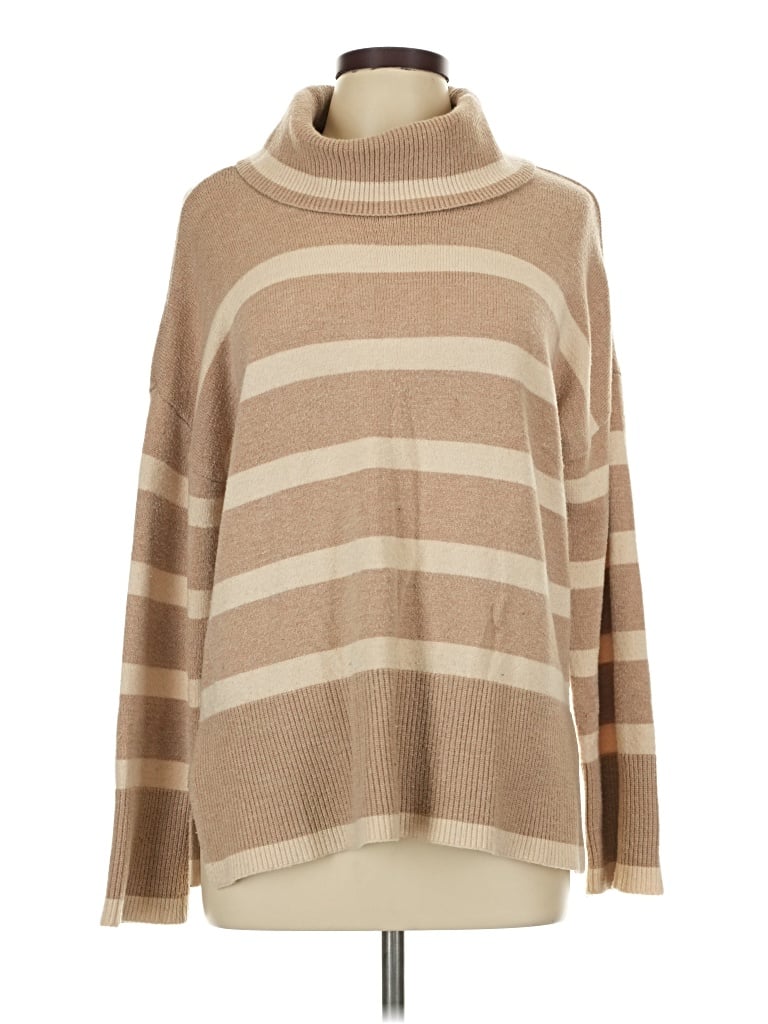 Pre-owned Luxe Turtleneck Sweater In Tan