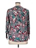 Apt. 9 100% Rayon Floral Multi Color Teal 3/4 Sleeve Blouse Size XL - photo 2