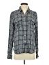Paige 100% Viscose Checkered-gingham Gray Long Sleeve Button-Down Shirt Size S - photo 1