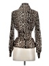 Ember 100% Polyester Animal Print Brown Long Sleeve Blouse Size S - photo 2