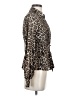 Ember 100% Polyester Animal Print Brown Long Sleeve Blouse Size S - photo 4